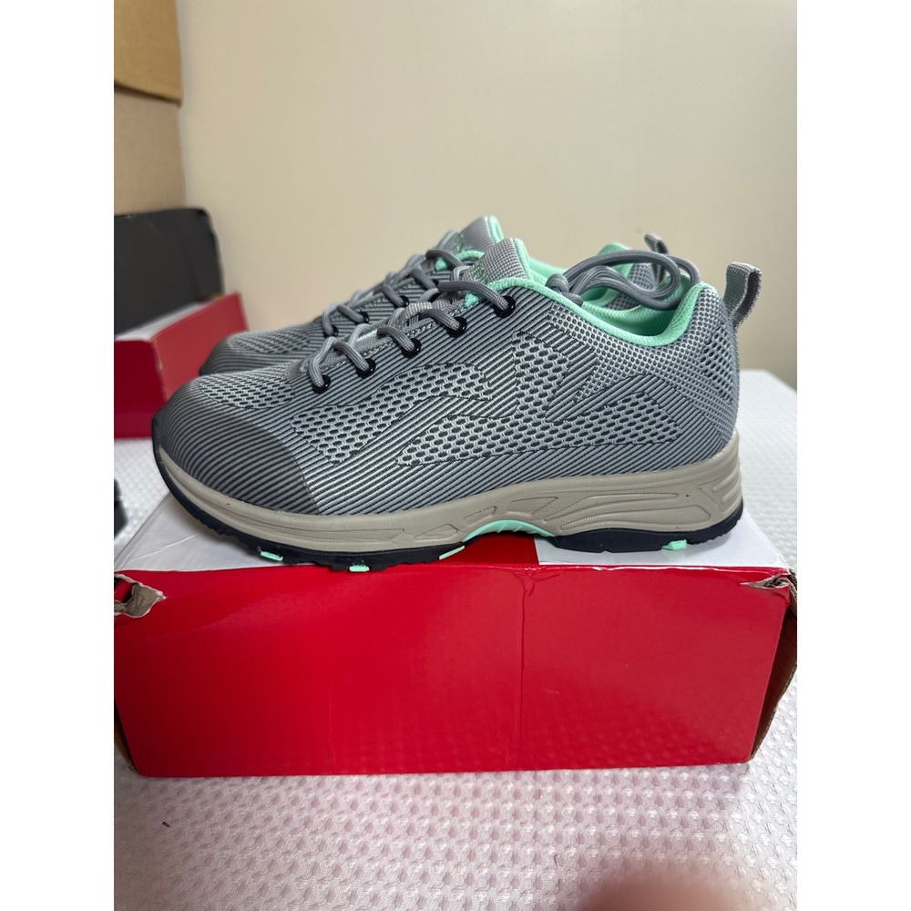 Propet Walking Shoes Womens 8.5 Cora Grey Mint Walking WBA082K EUC